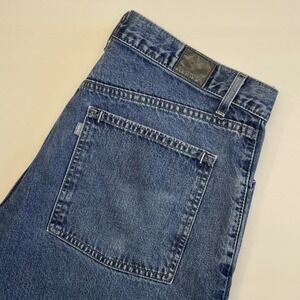 Levi's SilverTab Baggy Fit Jeans Men 38x32 Blue Vintage Made in USA Wide Leg Y2K